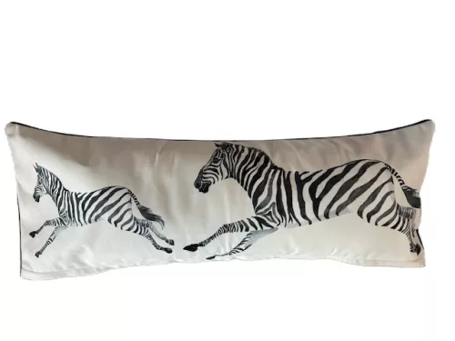 Einzigartig und handgefertigt  Kissen Zebra 80x30cm