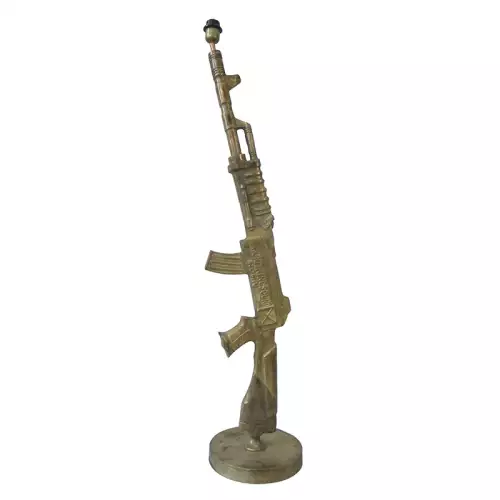 Einzigartig und handgefertigt  Stehlampe Maschinengewehr 129cm