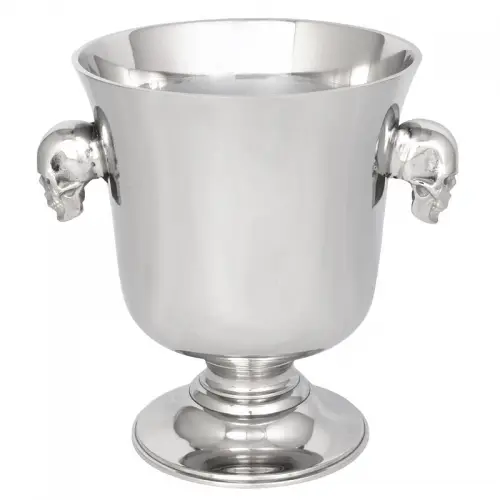Einzigartig und handgefertigt  Champagner-Eimer 23x23x27cm Totenkopf