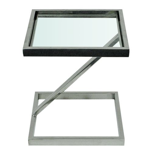 Einzigartig und handgefertigt  Side Table Hadlee 45x45x51cm With Clear Glass