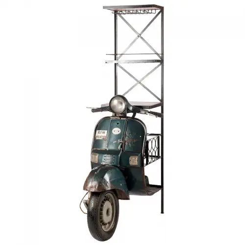 Einzigartig und handgefertigt  Weinregal 70x105x185cm Scooter Vintage Retro