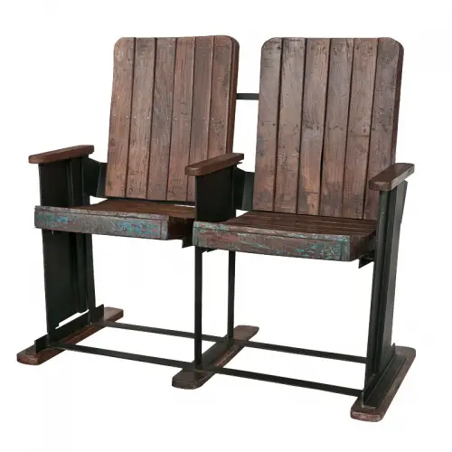 Einzigartig und handgefertigt  Stuhl Rowen 105x90x40cm Vintage Cinema (2er Set)
