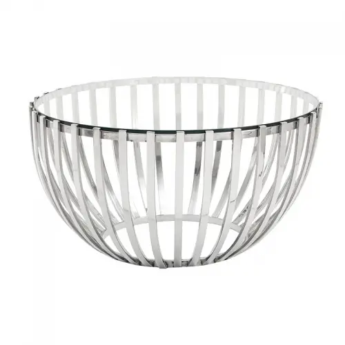 Einzigartig und handgefertigt  Couchtisch Devon 81x81x43cm Glasplatte