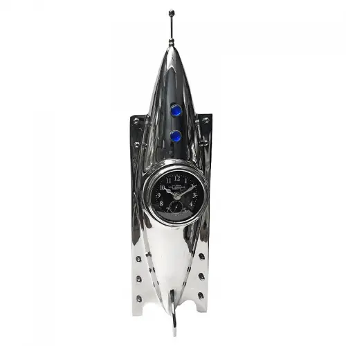 Einzigartig und handgefertigt  Tischuhr 12x13x48cm Rakete
