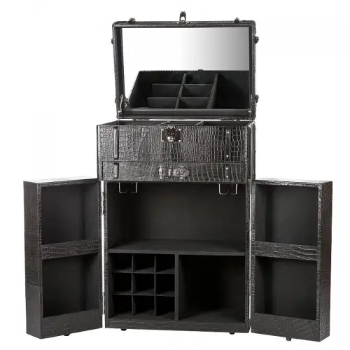 Einzigartig und handgefertigt  Barschrank Carlstadt auf Rollen