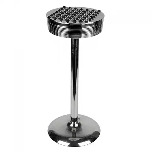 Einzigartig und handgefertigt  Aschenbecher auf Ständer Kelsey 27x27x62cm silber