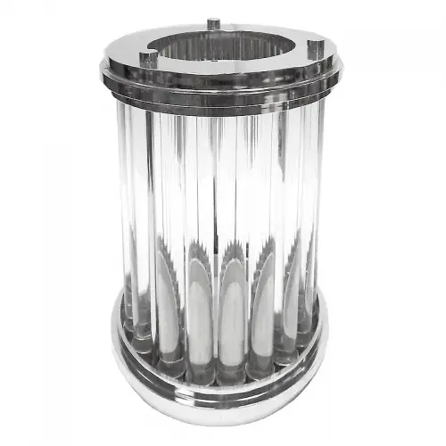 Einzigartig und handgefertigt  Hurricane Light 27x27x41cm Art Deco Large