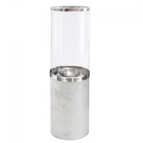 Einzigartig und handgefertigt  Stellar Hurricane Gracelyn 40x40x48cm Medium weißer Marmor