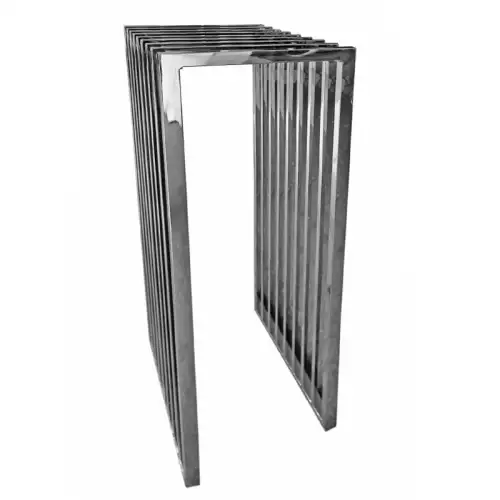 Einzigartig und handgefertigt  Pillar Konsolentisch Morley 35x35x120cm Silber