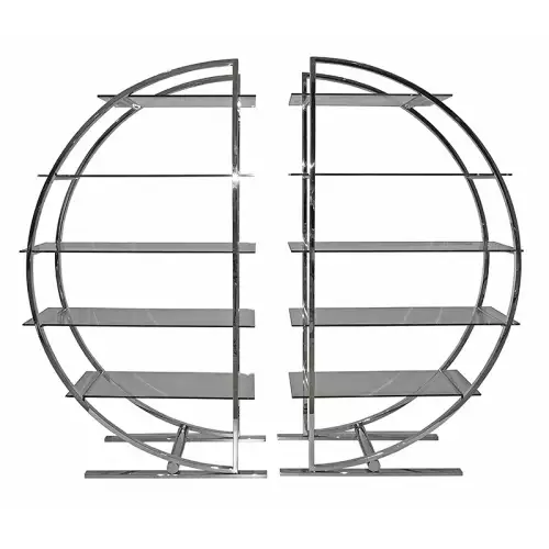 Einzigartig und handgefertigt  Büchertisch Milan 2 Teile Rund 230x42x202cm