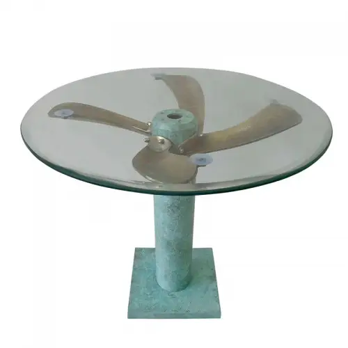 Einzigartig und handgefertigt  Tisch Santos türkis 61x61x54cm Propeller