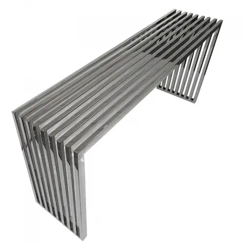 Einzigartig und handgefertigt  Wandtisch Sutton 160x38x73cm silber