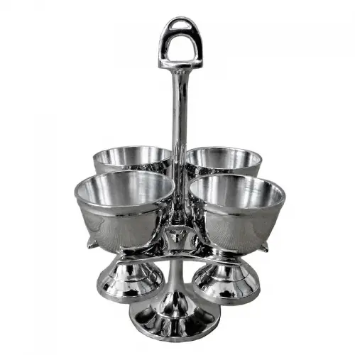 Einzigartig und handgefertigt  Egg Holder 9x9x19cm With Horse Paddle Handle (4 Cups)