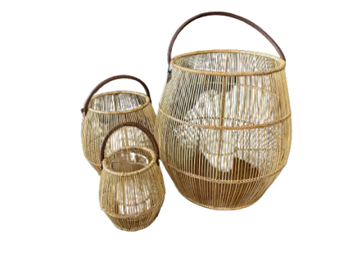 Einzigartig und handgefertigt  Laternen-Set Elena 50x50x50cm | 32x32x32cm | 27x27x27cm