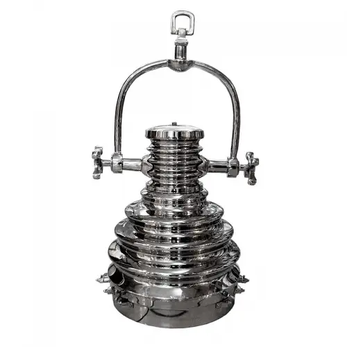 Einzigartig und handgefertigt  Deckenleuchte 46x36x82cm Studio-Look silber