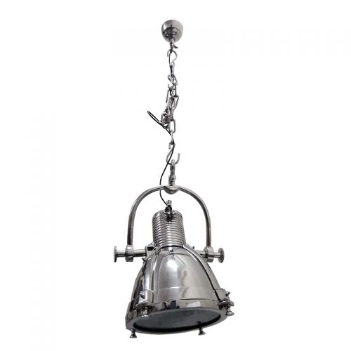 Einzigartig und handgefertigt  Hängelampe 40x34x57cm silberner Studio-Look