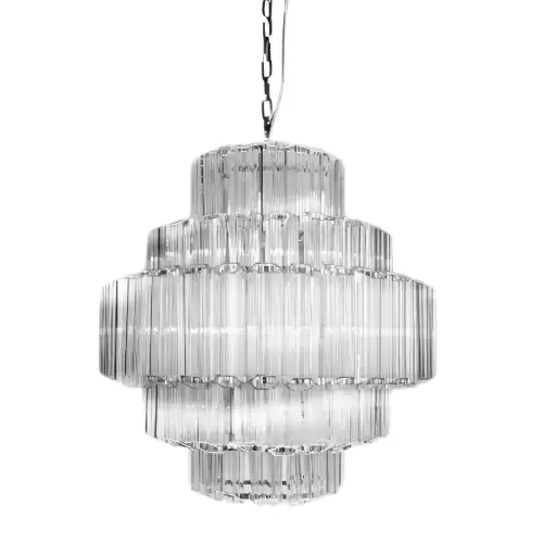 Einzigartig und handgefertigt  Ceiling Lamp Castelli Small 62x62x83cm Clear Glass