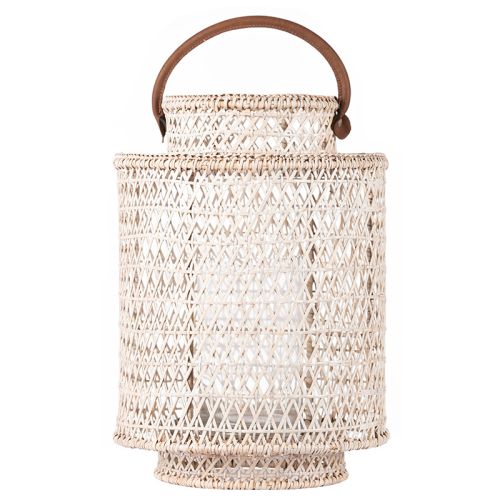 Einzigartig und handgefertigt  Lantern Allison 31x31x43cm M Whitewash