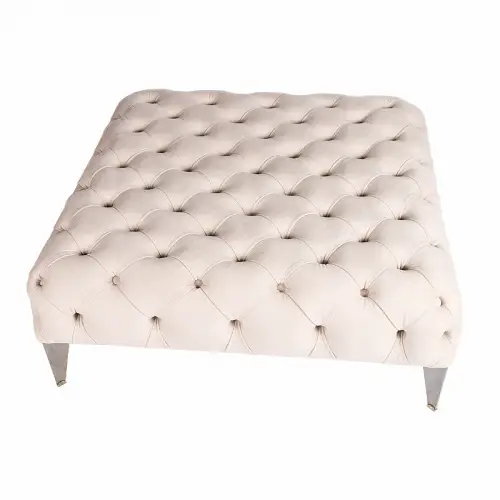 Einzigartig und handgefertigt  Neu Scala Hocker 100x100x40cm weiß/creme
