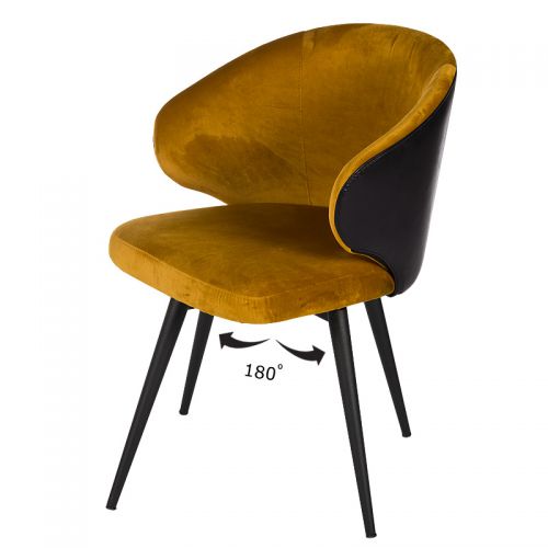 Einzigartig und handgefertigt  Ronin Arm Esszimmerstuhl mit Drehfunktion