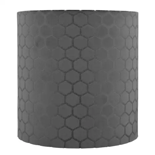 Einzigartig und handgefertigt  Hexa 01 Espresso auf taupefarbenem Cilinder