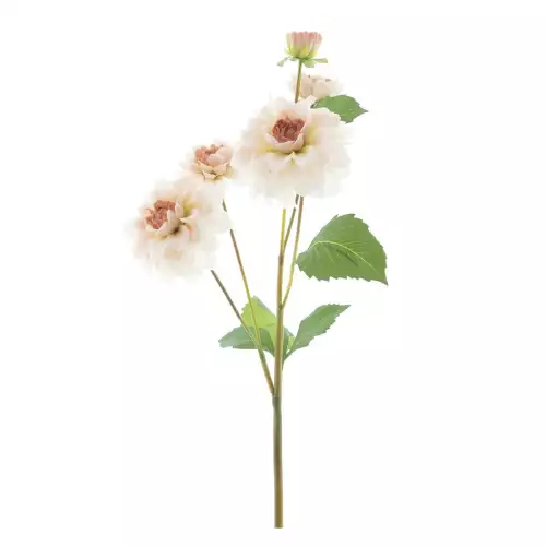 Einzigartig und handgefertigt  Dahlienspray offene Augen orange 60cm