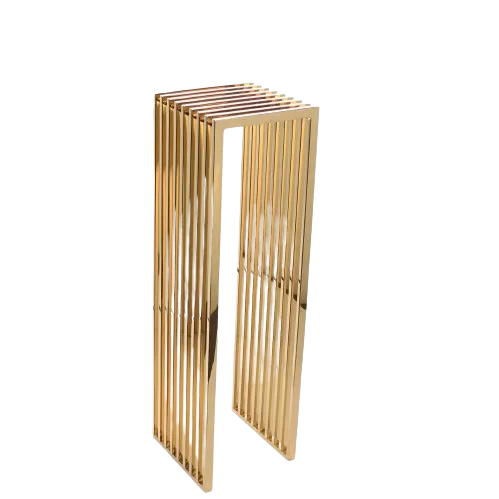 Einzigartig und handgefertigt  Pillar Konsolentisch Morley 35x35x120cm Gold