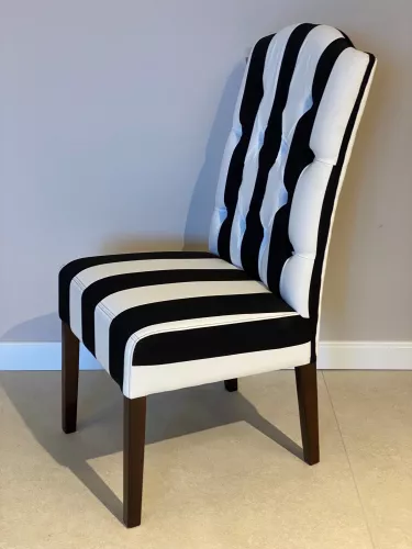 Einzigartig und handgefertigt  SALE Bryan Side Esszimmerstuhl – SW BIG Stripes – Kolonial