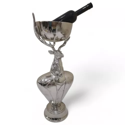 Einzigartig und handgefertigt  Hübscher Weinkühler mit Rentiermotiv, 25,5 x 25,5 x 76 cm