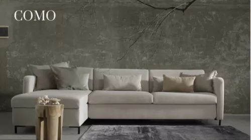 Einzigartig und handgefertigt  Como Ecksofa mit Bett (180x198cm)