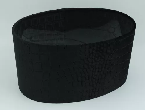 Einzigartig und handgefertigt  Falcon 20 Schwarz auf transparentem Zylinderoval